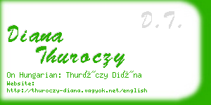 diana thuroczy business card